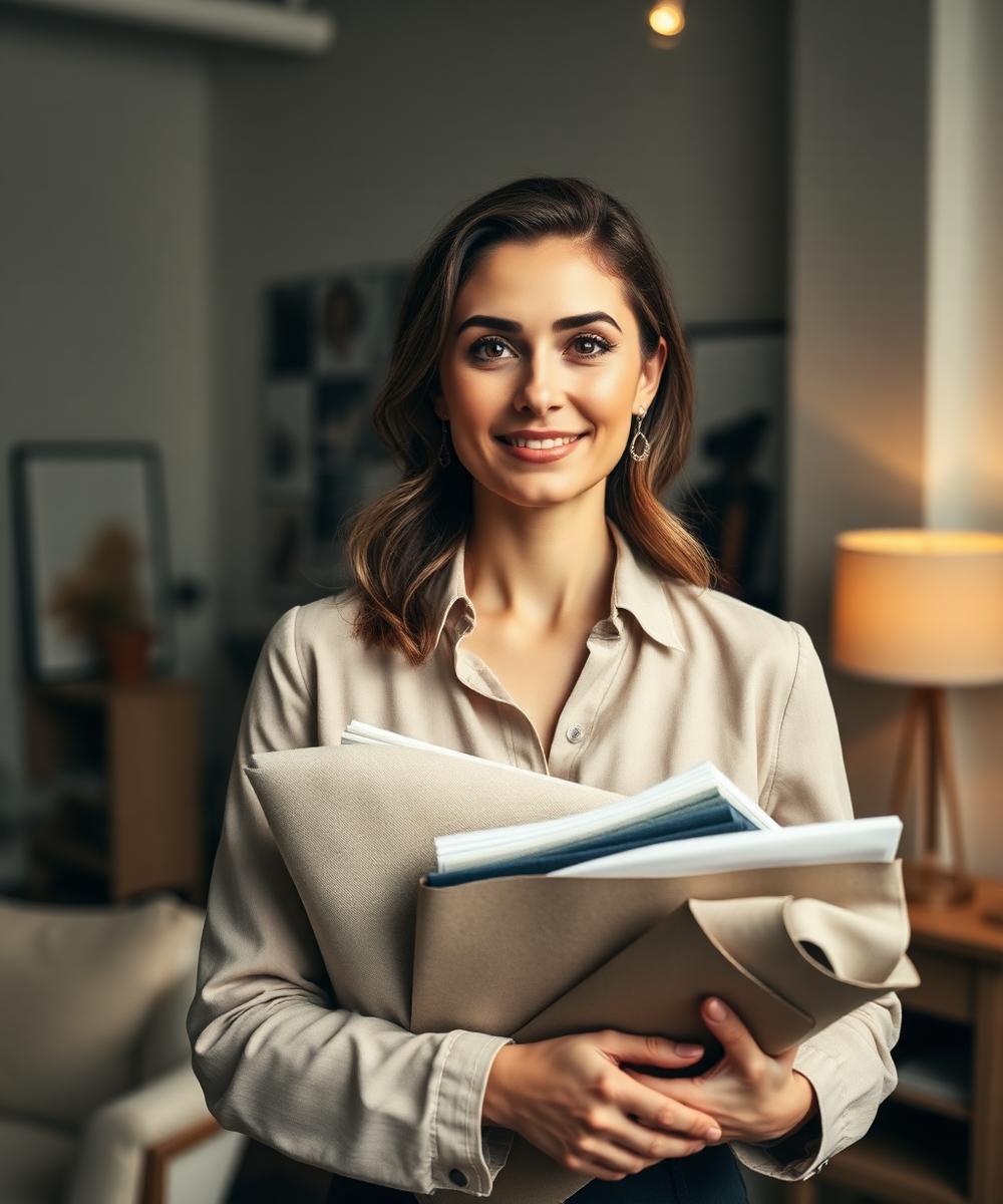 Founder of Maison Aurelia in the studio